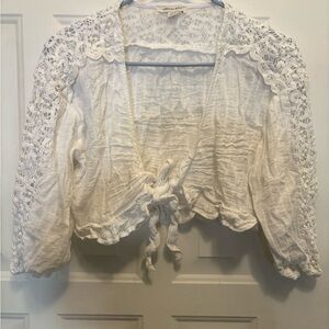 American Eagle Outfitters White Lace Top